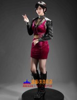 バイオハザード 30 周年記念✨エイダ・ウォン コスプレ衣装｜レッドベルベット × レースの妖艶セット