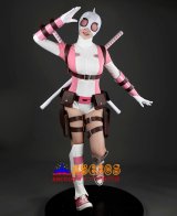 マーベル大人気キャラ イビルグウェンプール コスチューム ピンク × ホワイト 高再現コスプレ衣装