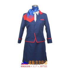 画像1: 日本航空 JAL 制服 CA キャビンアテンダント スチュワーデス 制服 コスプレ衣装   abccos製 「受注生産」 (1)