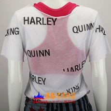 画像4: ハーレイ・クインの華麗なる覚醒 Birds of Prey ハーレイ・クイン コスプレ衣装 白い透けシャツだけ コスプレ衣装 abccos製 「受注生産」 (4)
