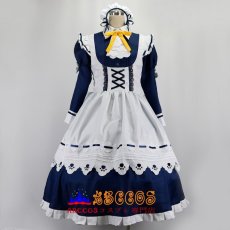 画像7: 戌神ころね／いぬがみ ころね ロリータ風 メイド服　ワンピース  パ一プル/トュロ一 ネクタイ コスプレ衣装 abccos製 「受注生産」 (7)