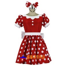 画像1: ディズニー Minnie ミニー風 コスプレ衣装 abccos製 「受注生産」 (1)