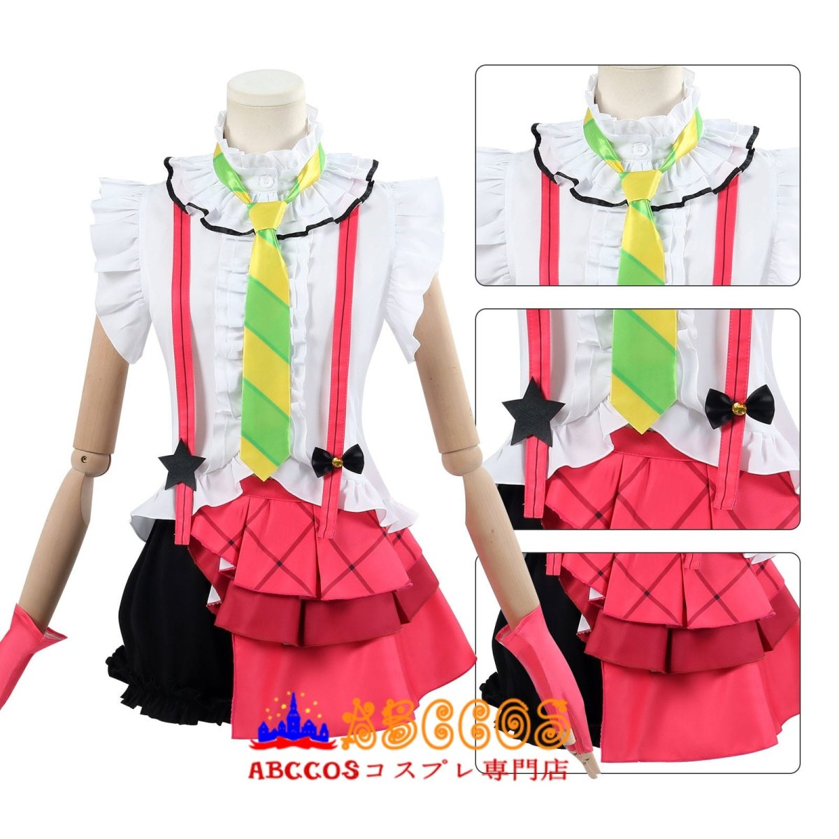 画像9: 【売り切れ即終】LoveLive!ラブライブ！スクールアイドルフェスティバル スクフェス 星空 凛（ほしぞら りん）打歌服 コスプレ衣装 abccos製「受注生産」 (9)