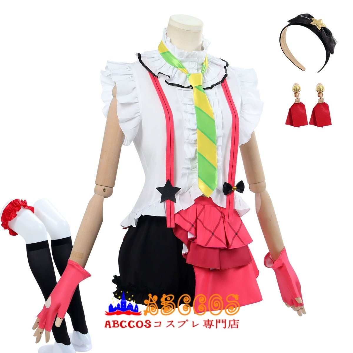 画像2: 【売り切れ即終】LoveLive!ラブライブ！スクールアイドルフェスティバル スクフェス 星空 凛（ほしぞら りん）打歌服 コスプレ衣装 abccos製「受注生産」 (2)