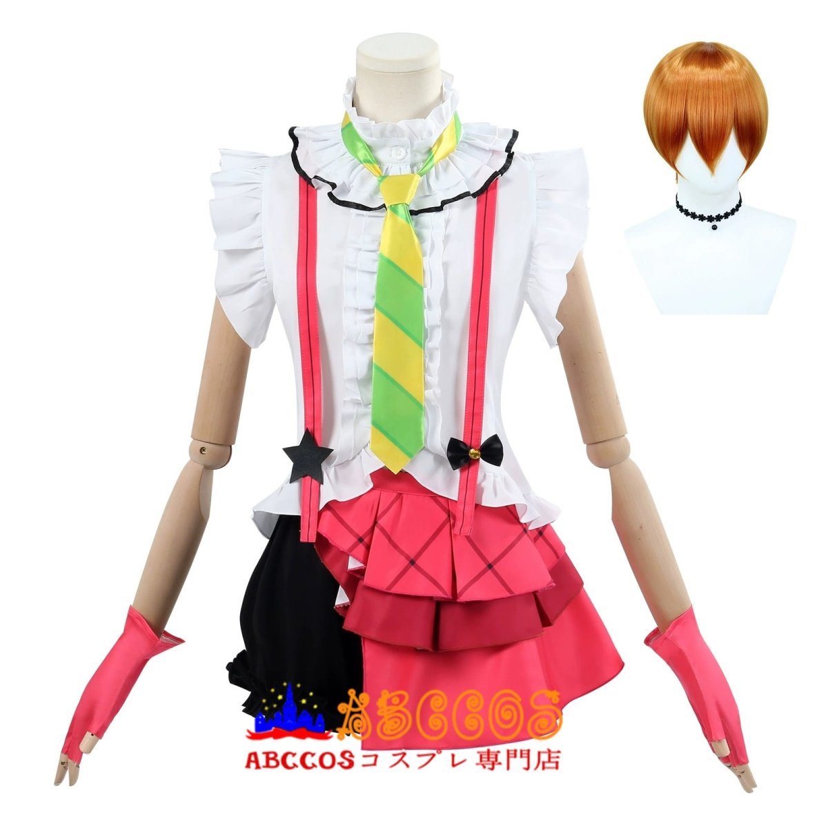 画像4: 【売り切れ即終】LoveLive!ラブライブ！スクールアイドルフェスティバル スクフェス 星空 凛（ほしぞら りん）打歌服 コスプレ衣装 abccos製「受注生産」 (4)