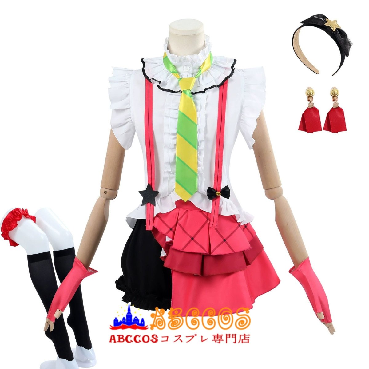 画像5: 【売り切れ即終】LoveLive!ラブライブ！スクールアイドルフェスティバル スクフェス 星空 凛（ほしぞら りん）打歌服 コスプレ衣装 abccos製「受注生産」 (5)