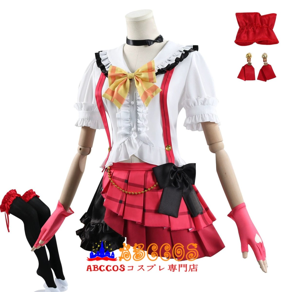 画像4: 【売り切れ即終】LoveLive!ラブライブ！スクールアイドルフェスティバル スクフェス 高坂 穂乃果（こうさか ほのか）打歌服 コスプレ衣装 abccos製「受注生産」 (4)