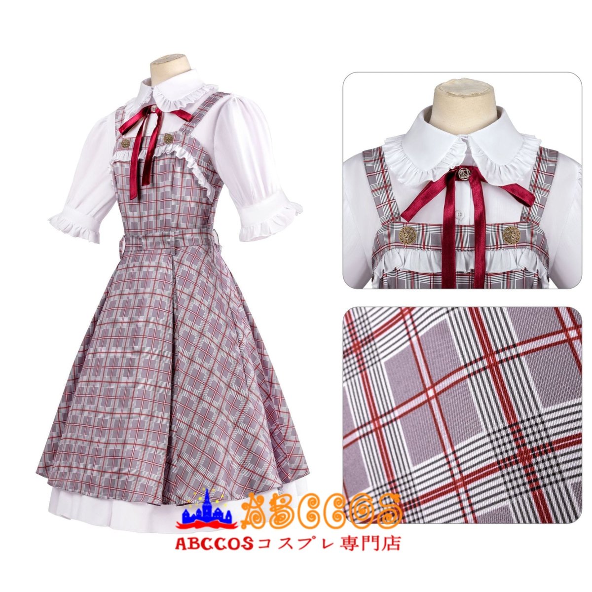 画像13: 【売り切れ即終】真愛の百合は赤く染まる 本庄真奈美 （ほんじょう まなみ）神崎愛実（かんざき まなみ）コスプレ衣装 abccos製「受注生産」 (13)