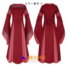 画像1: 中世レトロ風 宮廷風 ワンピース ロングスカート ルネサンス女装 コスプレ衣装 abccos製 「受注生産」 (1)