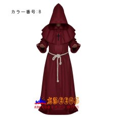 画像2: ハロウィン 中世レトロ風 僧侶ガウン コスプレ衣装 abccos製 「受注生産」 (2)