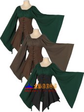 画像16: ルネサンス 中世レトロ風 ワンピース 長袖 コスプレ衣装 abccos製 「受注生産」 (16)