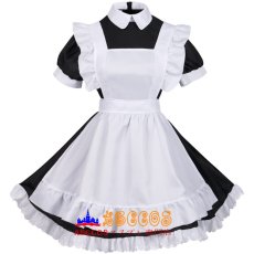 画像1: 中世レトロ風 ステージ衣装 ゴスロリ風 ワンピース メイド服 コスプレ衣装 abccos製 「受注生産」 (1)