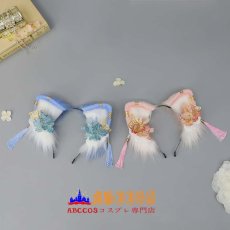 画像4: ロリータ風 少女用ヘアアクセ 花のヘアクリップ ふわふわネコ耳とフリンジのヘアアクセ 漫展コスプレ ヘアバンド コスプレ道具 abccos製 「受注生産」 (4)