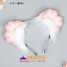 画像2: ふわふわの耳のヘッドアクセサリー 少女用パーティー コスプレ小道具 可愛いヘアアクセサリー 桜のリアルな動物の耳のヘッドバンド コスプレ道具 abccos製 「受注生産」 (2)