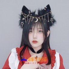 画像5: 可愛い ふわふわ 手作り 華やか コスプレ アイテム ヘアアクセビーズチェーン 獣耳 カチューシャ コスプレ道具 abccos製 「受注生産」 (5)