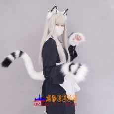 画像10: 可愛い ふわふわ耳 頭飾り 手袋 獣尾 コスプレアイテム アクセサリー 髪飾り 猫のしっぽ 3点セット コスプレ道具 abccos製 「受注生産」 (10)