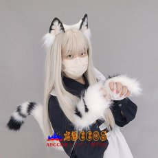 画像8: 可愛い ふわふわ耳 頭飾り 手袋 獣尾 コスプレアイテム アクセサリー 髪飾り 猫のしっぽ 3点セット コスプレ道具 abccos製 「受注生産」 (8)