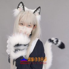 画像9: 可愛い ふわふわ耳 頭飾り 手袋 獣尾 コスプレアイテム アクセサリー 髪飾り 猫のしっぽ 3点セット コスプレ道具 abccos製 「受注生産」 (9)