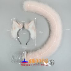 画像15: コスプレ 獣耳 ヘアアクセ レインボー猫 耳カチューシャ  しっぽ　尾 仮装 小物 コスプレ道具 abccos製 「受注生産」 (15)