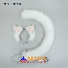 画像3: コスプレ 獣耳 ヘアアクセ レインボー猫 耳カチューシャ  しっぽ　尾 仮装 小物 コスプレ道具 abccos製 「受注生産」 (3)