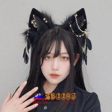 画像7: 髪飾り 羽 髪飾り コスプレパーティー 道具 カチューシャ 狼耳 カチューシャ コスプレ道具 abccos製 「受注生産」 (7)