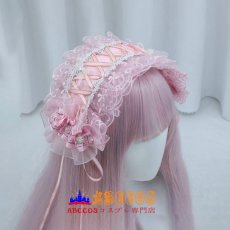 画像2: ロリータ ヘアバンド レースの髪飾り リボン lolita  ピンク 可愛い髪飾り コスプレ道具 abccos製 「受注生産」 (2)