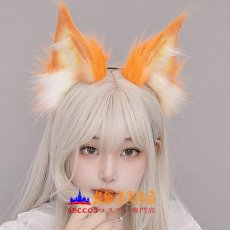 画像10: 手作り 獣耳 頭飾り かわいい モコモコ コスプレ 山猫耳 髪飾り 道具 アクセサリー カチューシャ コスプレ道具 abccos製 「受注生産」 (10)