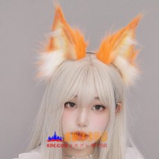 画像9: 手作り 獣耳 頭飾り かわいい モコモコ コスプレ 山猫耳 髪飾り 道具 アクセサリー カチューシャ コスプレ道具 abccos製 「受注生産」 (9)