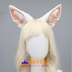 画像3: 獣耳 髪飾り コスプレ カチューシャ 耳飾り 白狐の耳 カチューシャ コスプレ道具 abccos製 「受注生産」 (3)