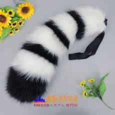 画像3: アニメ 髪飾りしっぽ パーティー コスプレ アライグマレッサーパンダ 獣耳 お尾 カチューシャ アクセサリー コスプレ道具 abccos製 「受注生産」 (3)