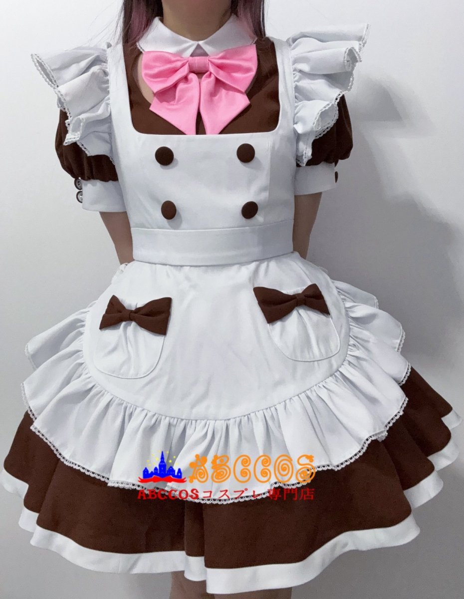 画像15: かわいい × セクシー カフェメイド & ロリータコスプレ衣装 ロリ風コスチューム コスプレ衣装 abccos製 「受注生産」 (15)