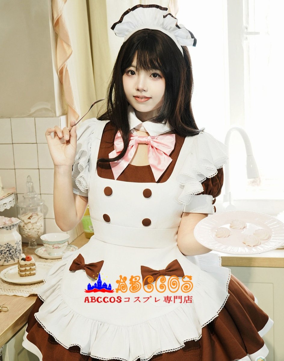 画像23: かわいい × セクシー カフェメイド & ロリータコスプレ衣装 ロリ風コスチューム コスプレ衣装 abccos製 「受注生産」 (23)
