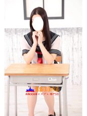 画像3: 透け感セーラー服 JK制服 黒 コスプレ衣装 abccos製 「受注生産」 (3)