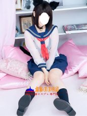 画像5: 透け感セーラー服 JK制服 紺 コスプレ衣装 abccos製 「受注生産」 (5)