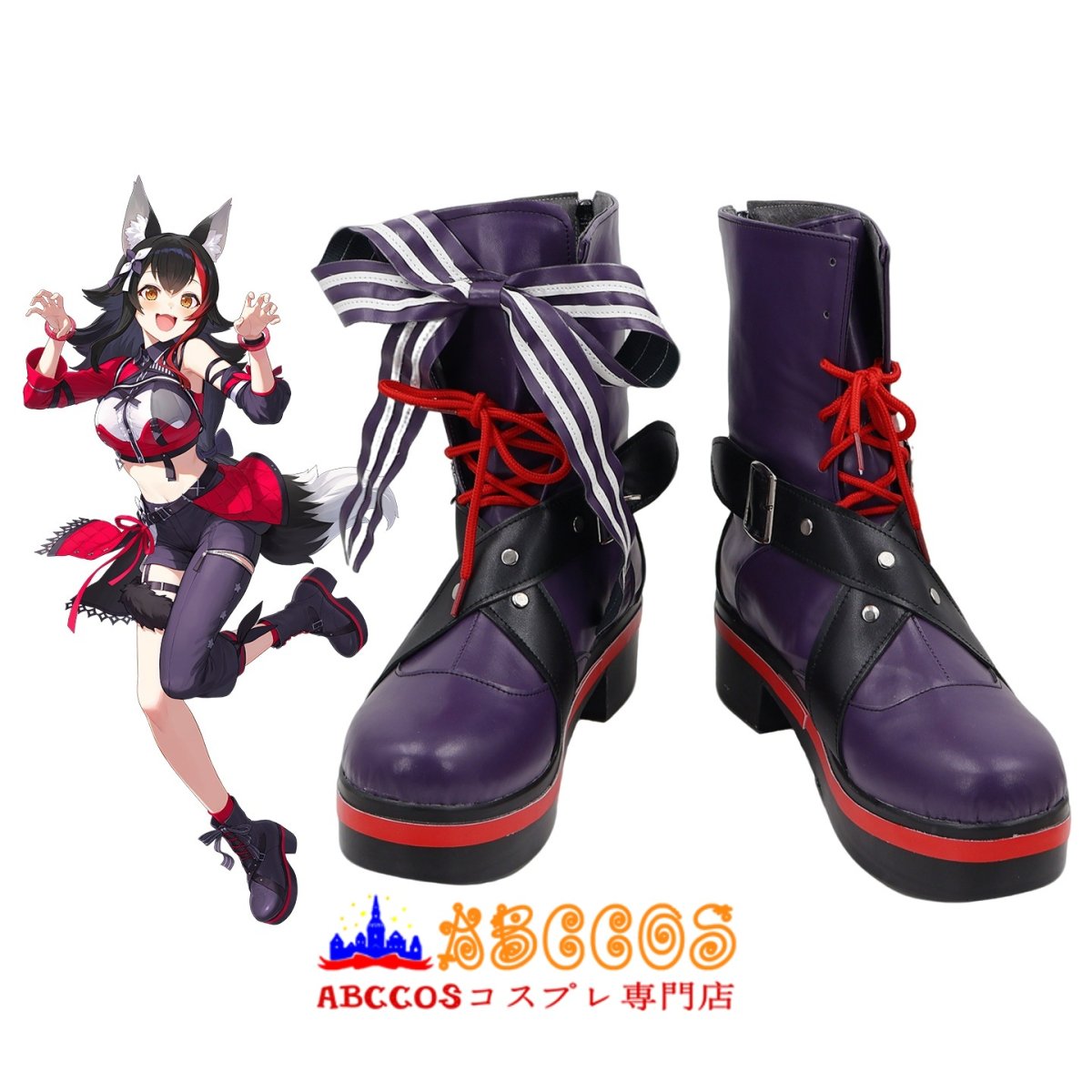 画像5: Hololive ホロライブ vtuber 大神ミオ コスプレ靴 abccos製 「受注生産」 (5)