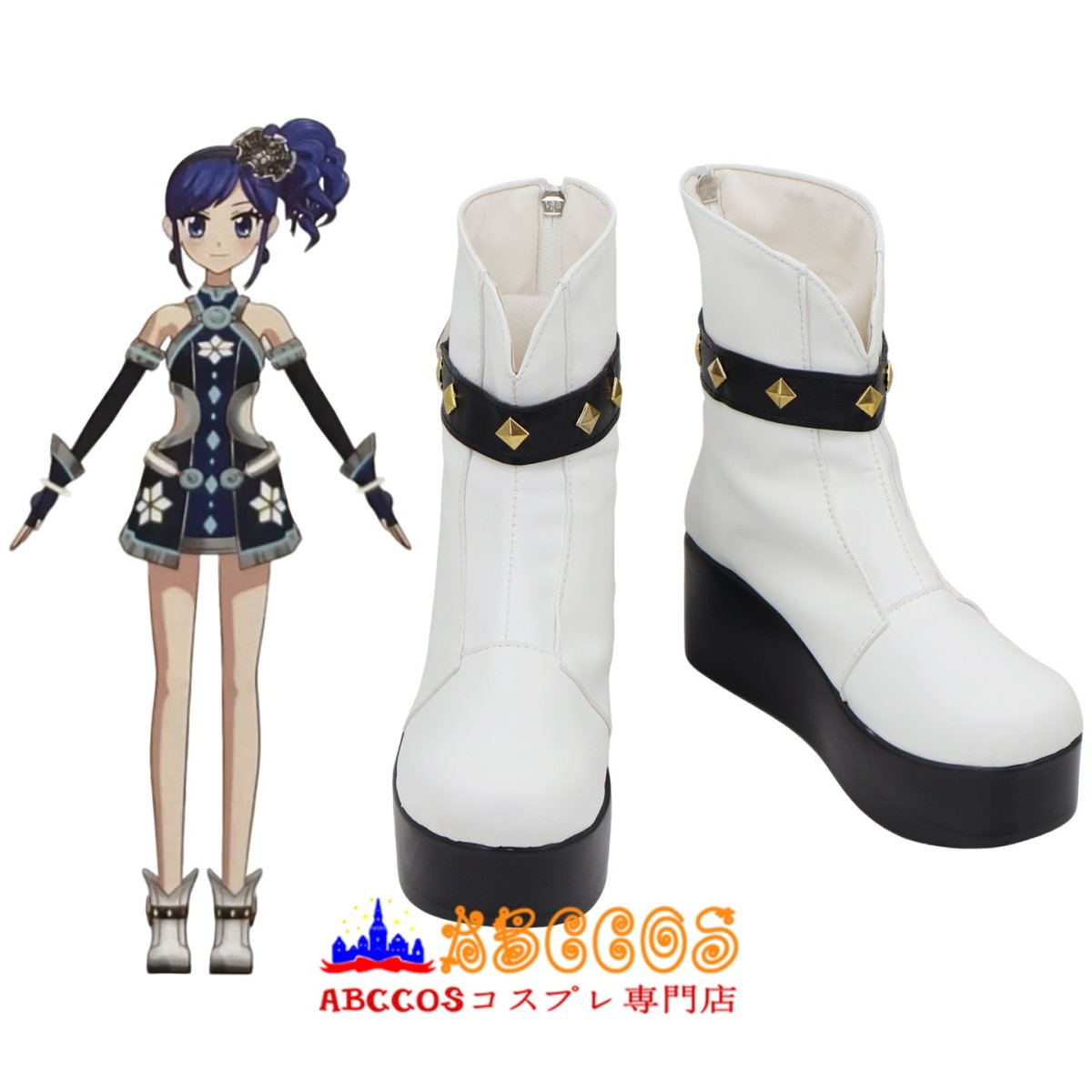 画像5: アイカツ！アイドルカツドウ！ 霧矢あおい コスプレ靴 abccos製 「受注生産」 (5)