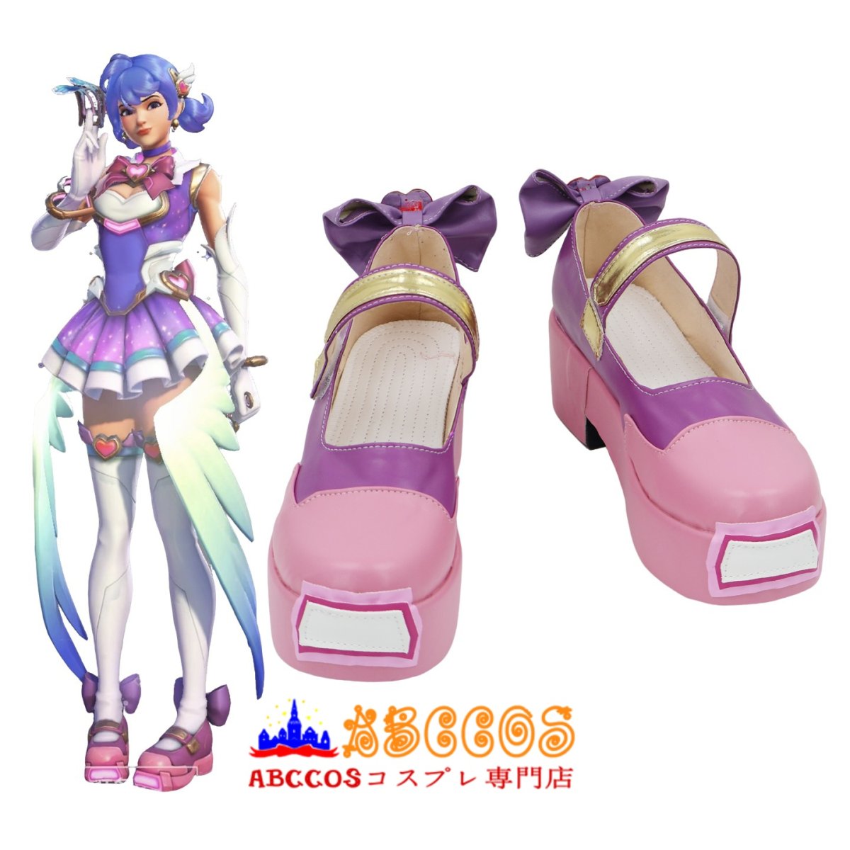 画像5: オーバーウォッチ Overwatch メイの魔法少女 Kiriko 家守霧子 コスプレ靴 abccos製 「受注生産」  (5)