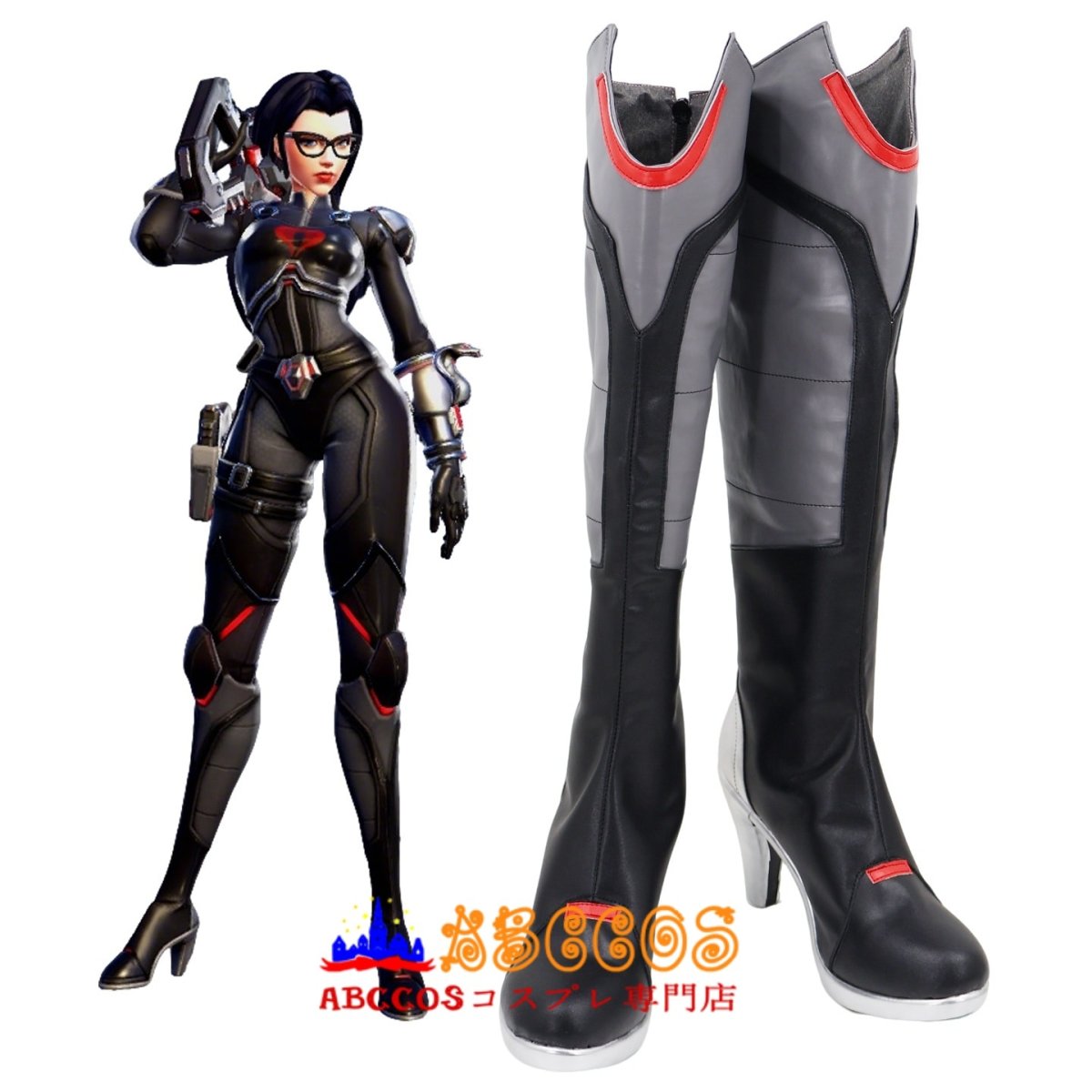 画像5: オーバーウォッチ Overwatch 暗殺者 アメリ・ラクワ Widowmaker コスプレ靴 abccos製 「受注生産」 (5)