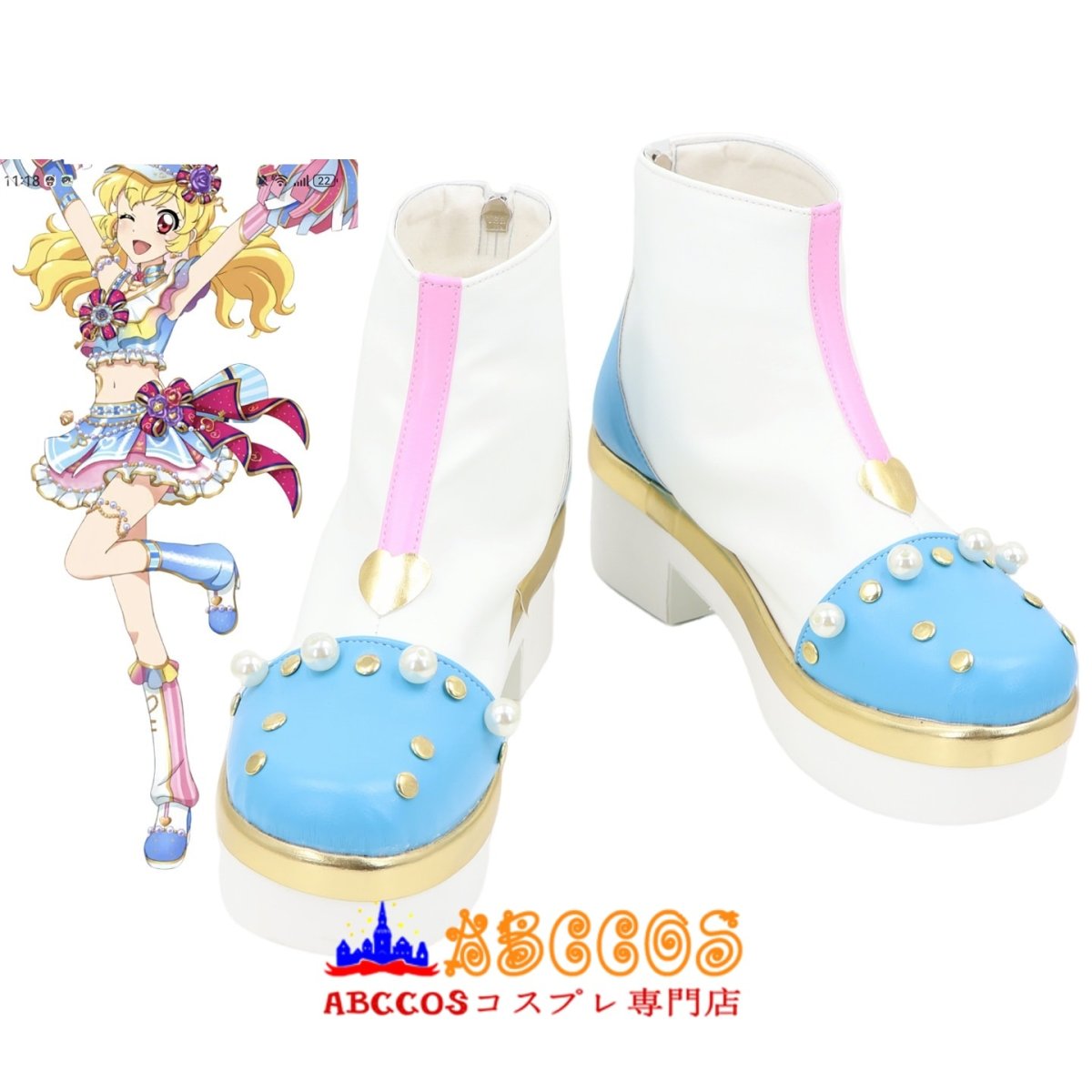 画像5: アイカツ！アイドルカツドウ！ 霧矢あおい コスプレ靴 abccos製 「受注生産」 (5)