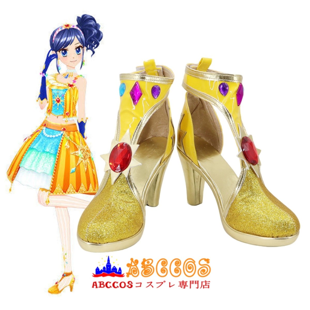 画像5: アイカツ！アイドルカツドウ！ 霧矢あおい /Kiriya Aoi コスプレ靴 abccos製 「受注生産」 (5)