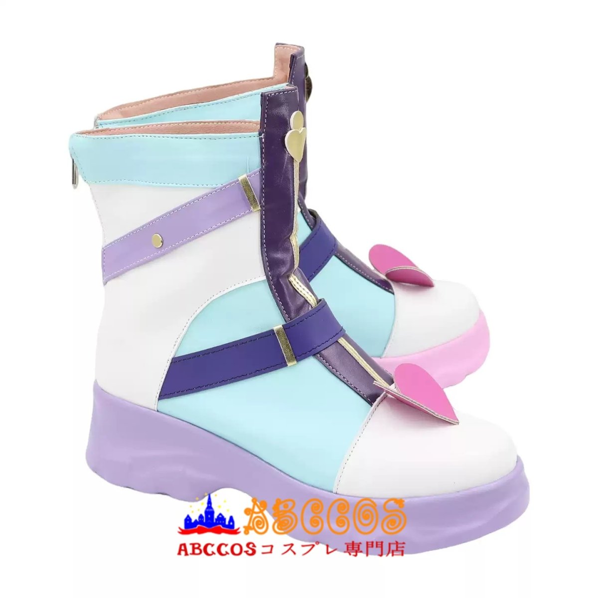 画像2: あんさんぶるスターズ!/!! 白鳥 藍良（しらとり あいら)コスプレ靴 abccos製 「受注生産」 (2)