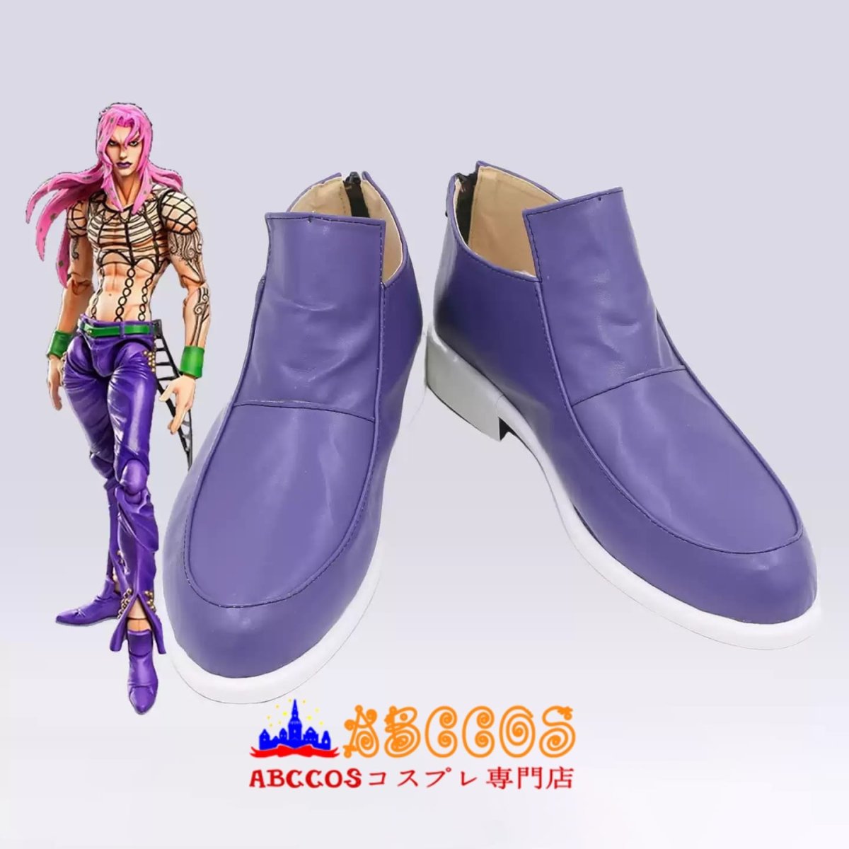 画像3: ジョジョの奇妙な冒険 『黄金の風』 ディアボロ コスプレ靴 abccos製 「受注生産」 (3)