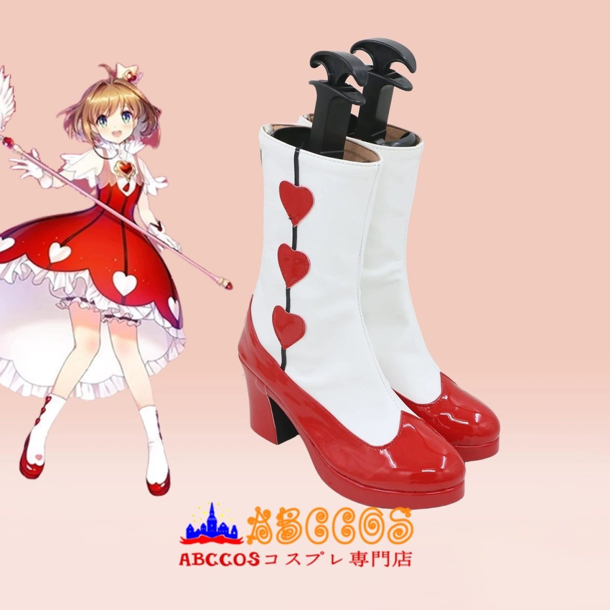 画像4: カードキャプターさくら 木之本 桜 コスプレ靴 abccos製 「受注生産」 (4)