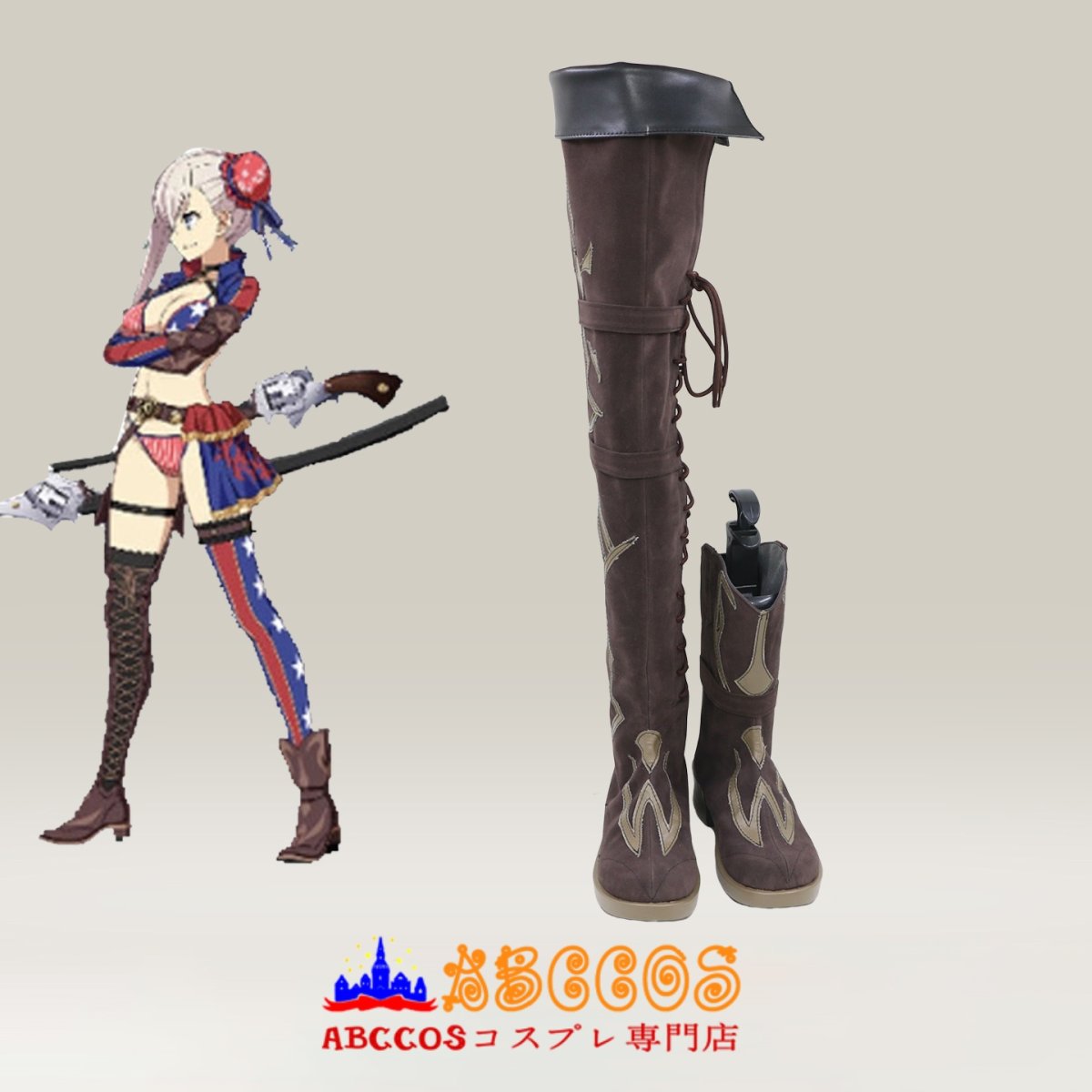 画像3: Fate/Samurai Remnant(フェイト・サムライレムナント)宮本武蔵(みやもと むさし)コスプレ靴 abccos製 「受注生産」 (3)