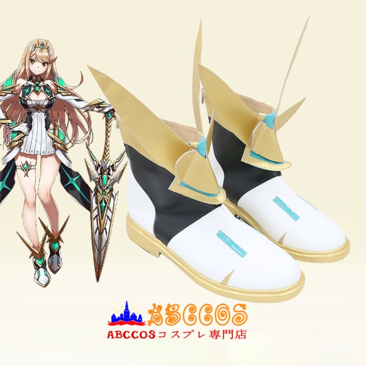画像4: ゼノブレイド 2 Xenoblade 2 ホムラ/Pyra コスプレ靴 abccos製 「受注生産」 (4)