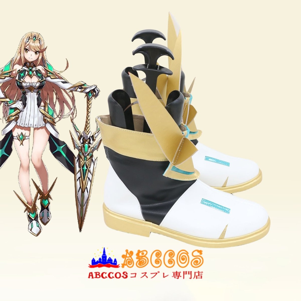 画像5: ゼノブレイド 2 Xenoblade 2 ホムラ/Pyra コスプレ靴 abccos製 「受注生産」 (5)
