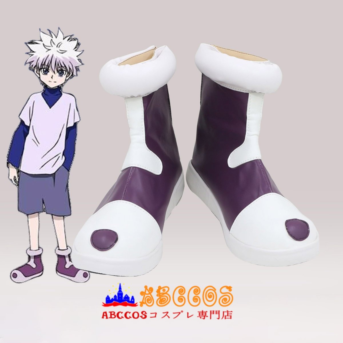 画像3: ハンター×ハンター キルア＝ゾルディック/Killua Zoldyck コスプレ靴 abccos製 「受注生産」 (3)