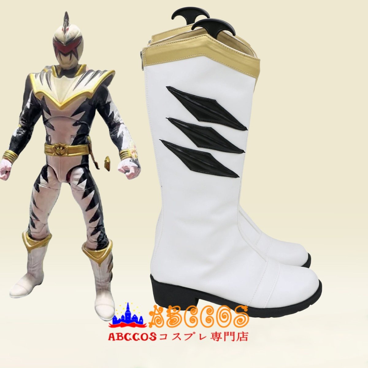 画像4: 爆竜戦隊アバレンジャー 樹らんる/アバレイエロー コスプレ靴 abccos製 「受注生産」 (4)