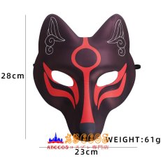 画像8: ハロウィン ダンスパーティー マスカレード きつね ブラック マスク mask コスプレ道具 abccos製 「受注生産」 (8)