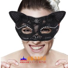 画像10: ハロウィン ダンスパーティー マスカレード ネコ匹 マスク mask コスプレ道具 abccos製 「受注生産」 (10)